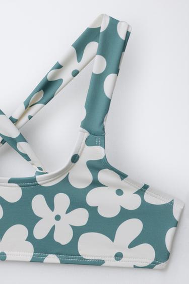 6-14 ANS/ BIKINI IMPRIMÉ À FLEURS - Vert / Bleu de Zara - Image 2