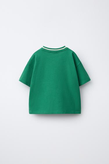 SLOGAN AND CLOVER T-SHIRT - Light green by Zara