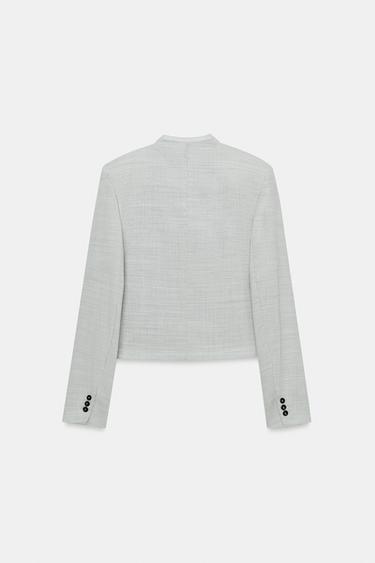 VESTE COURTE ZW COLLECTION ÉDITION LIMITÉE - Gris clair de Zara - Image 7