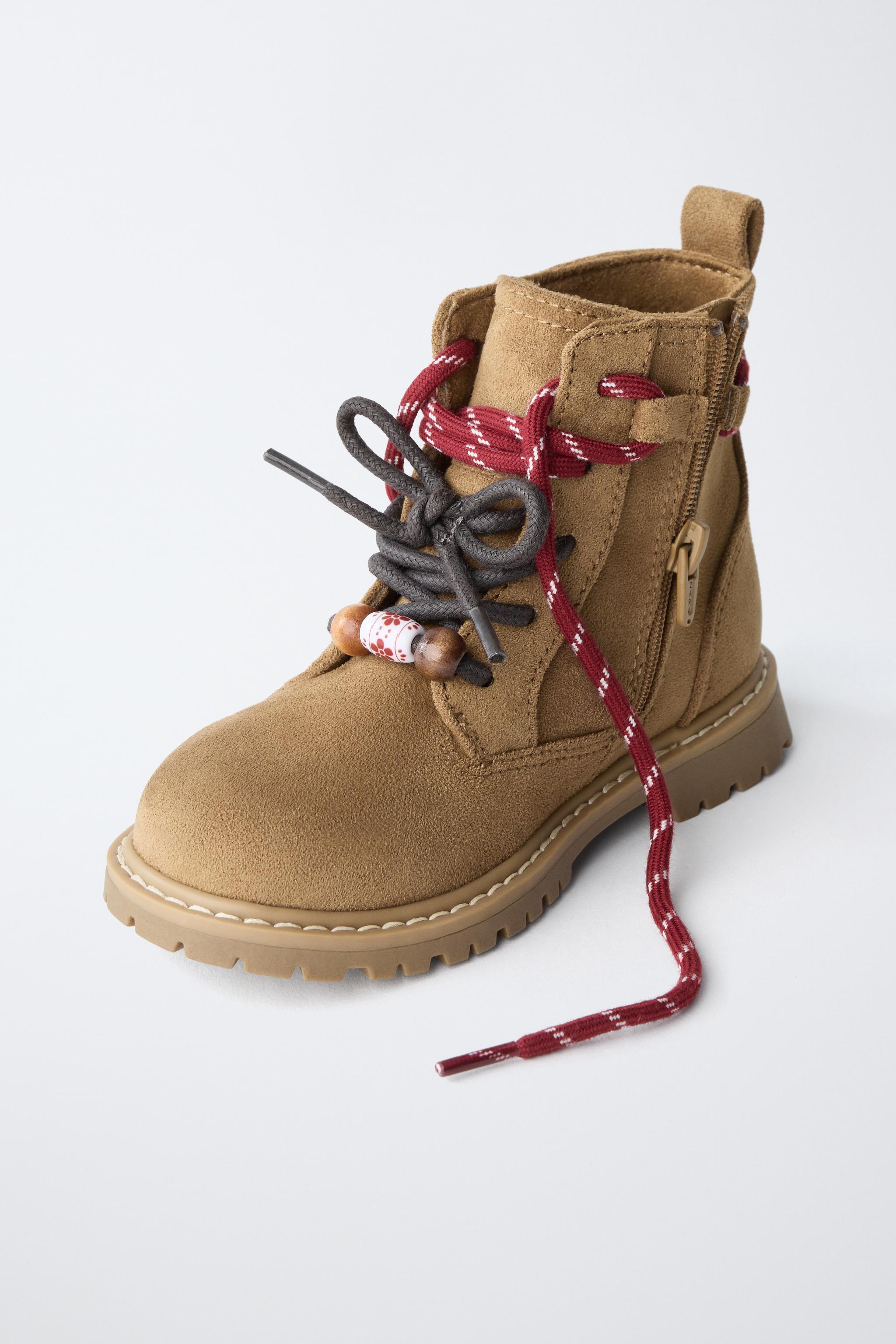 Детские ботинки Zara LACE-UP DETAIL BOOTS — фото 3