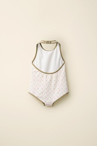 MAILLOT DE BAIN TULIPES CRÉÉ PAR CARAMEL LONDON X ZARA - Écru de Zara