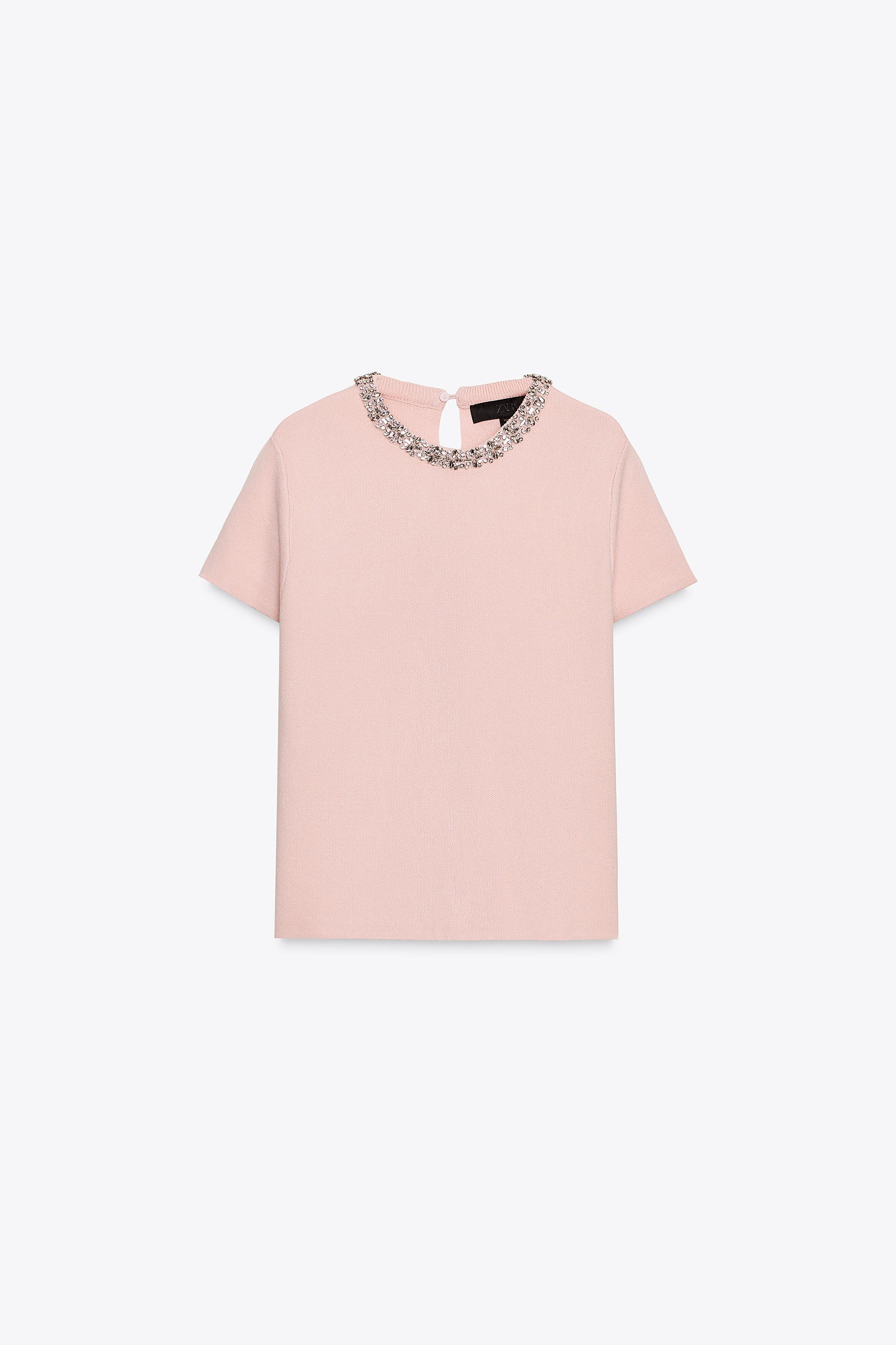 ジュエルニットトップス - ライトイエロー | ZARA Japan / 日本