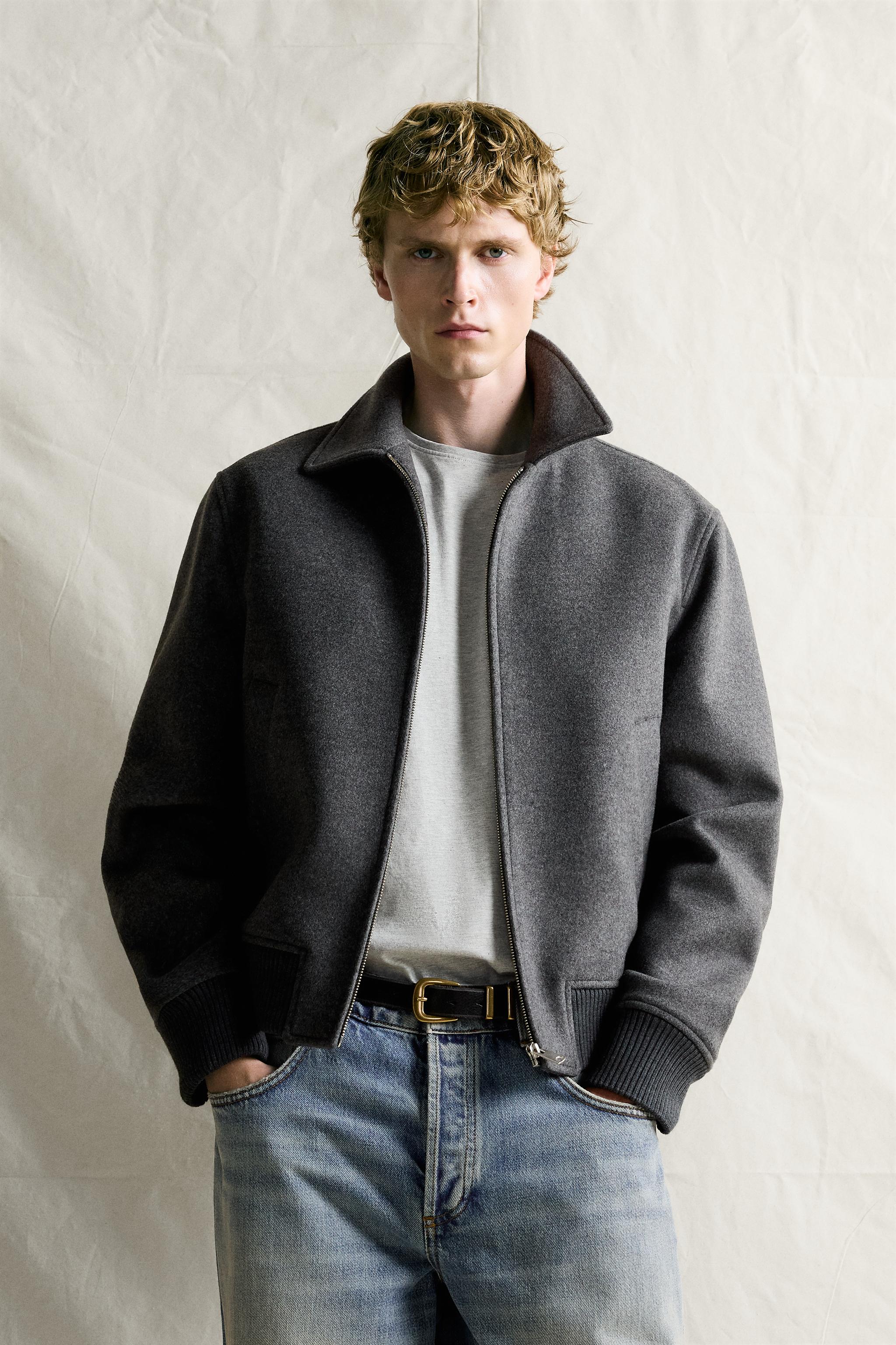 BLOUSON REGULAR FIT EN LAINE