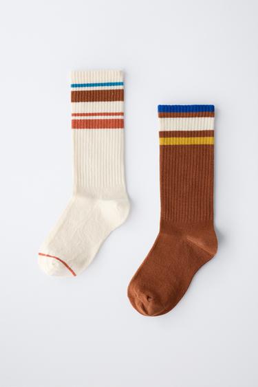 2-PACK OF LONG STRIPED SOCKS - Multicoloured by Zara - Image 3