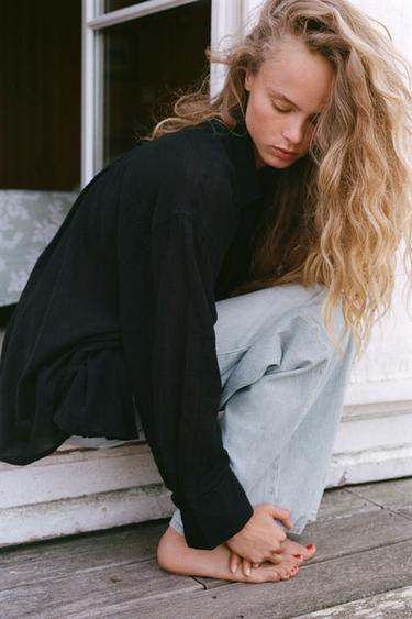 CAMISA OVERSIZE GASA - Negro de Zara
