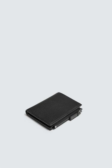 LEATHER CARD HOLDER - Black by Zara - Image 1