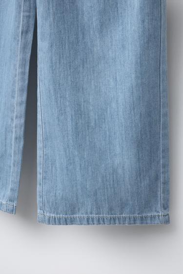 WIDE-LEG JEANS - Light blue by Zara - Image 3