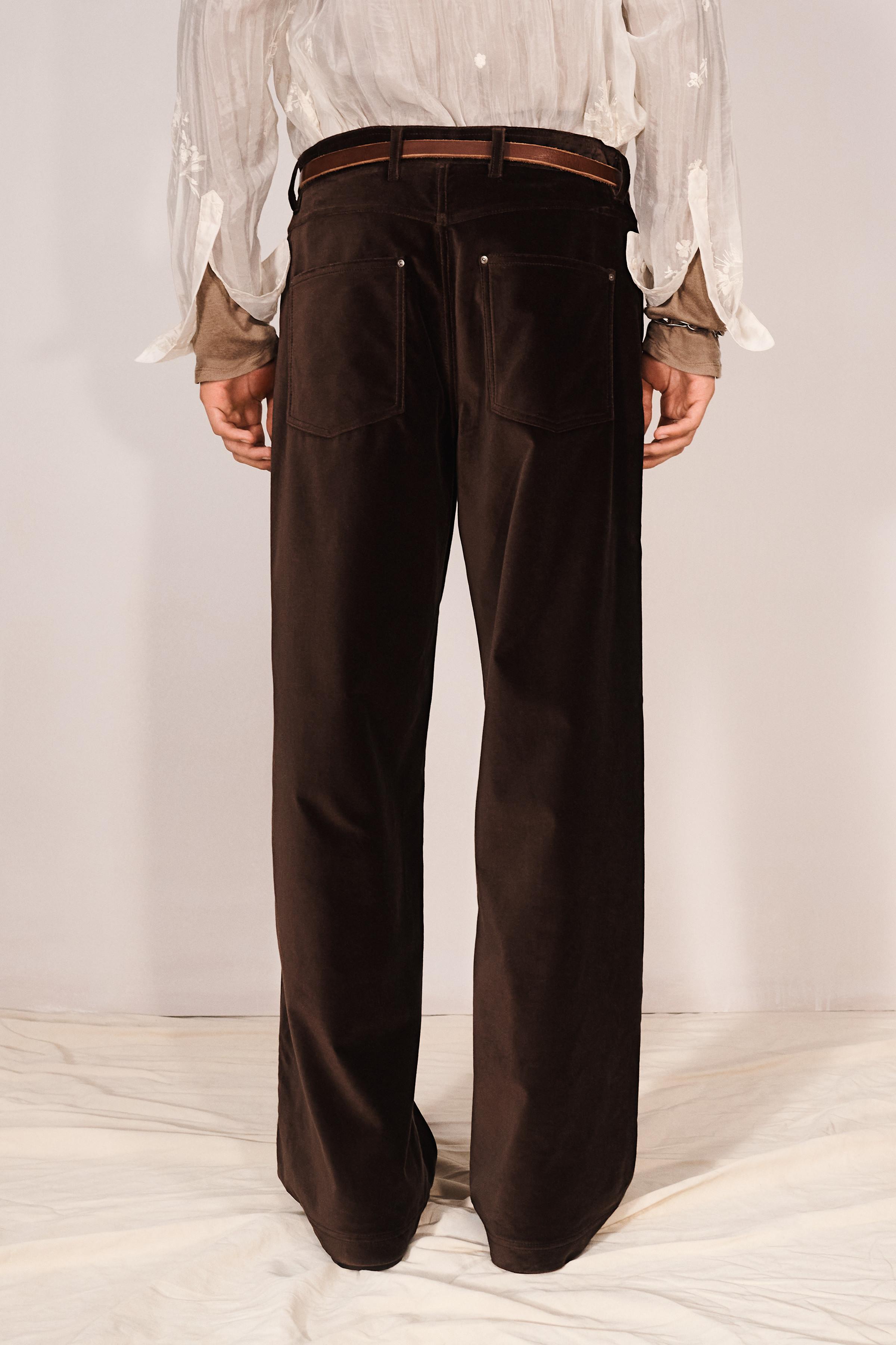 PANTALON COUPE DROITE DÉCONTRACTÉE VELOURS