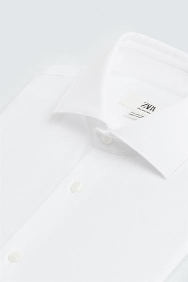 SLIM FIT TEXTURED SHIRT - White by Zara - Image 8