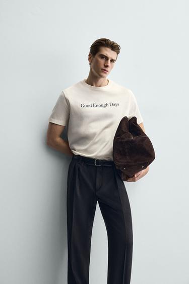 T-SHIRT À INSCRIPTION IMPRIMÉE - Écru de Zara - Image 6