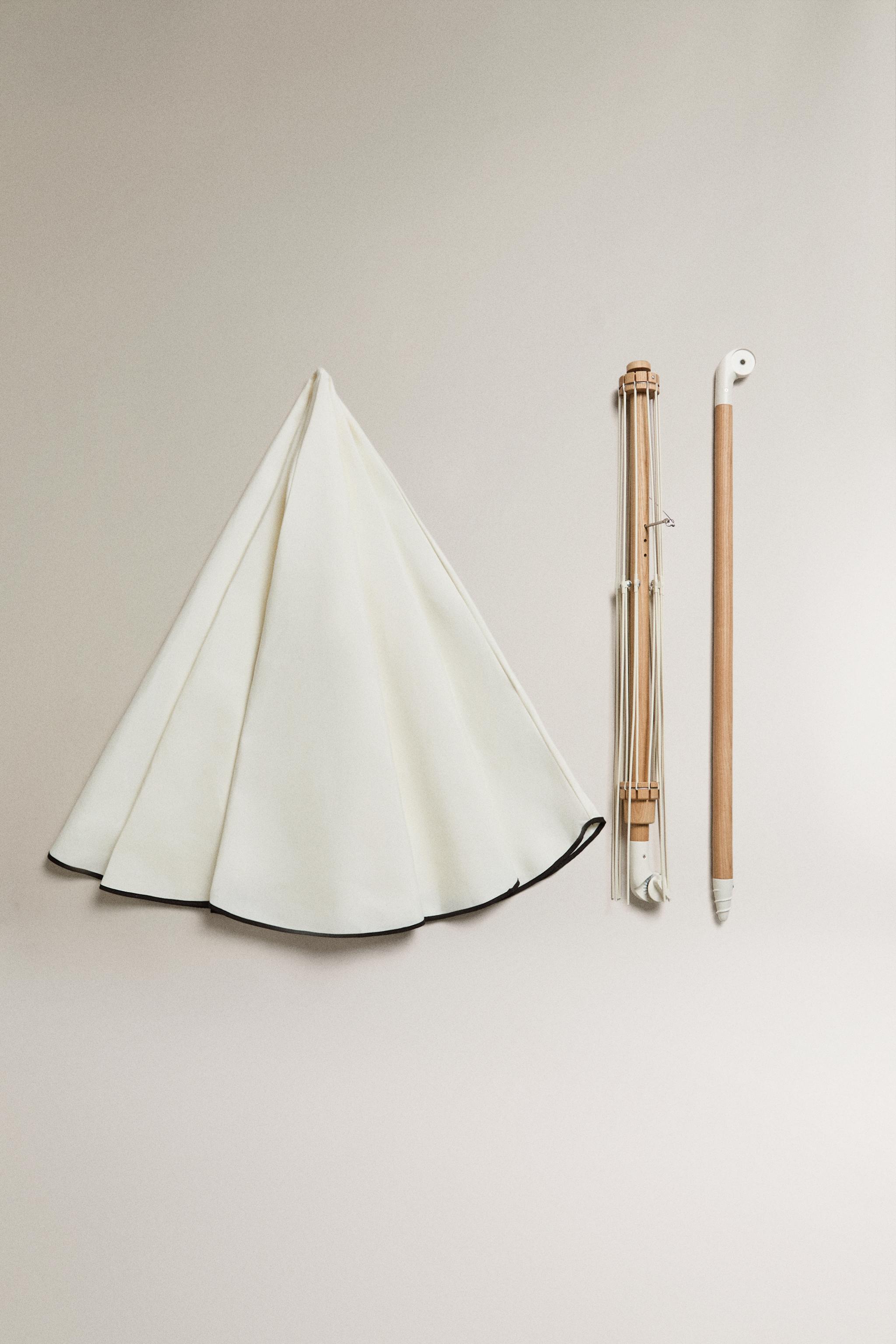 PARASOL DE PLAGE BORD CONTRASTANT (ø 160CM)