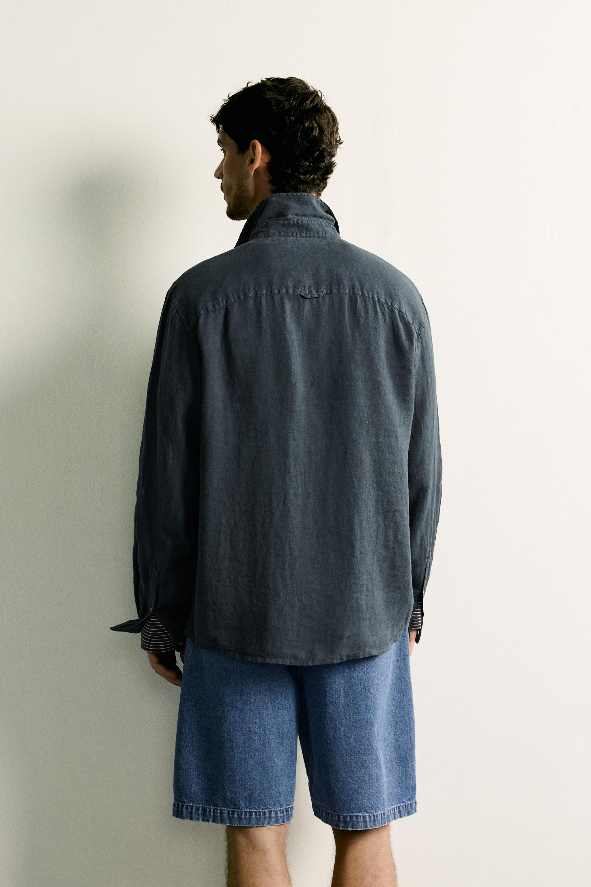 RELAXED FIT 100% LINEN SHIRT