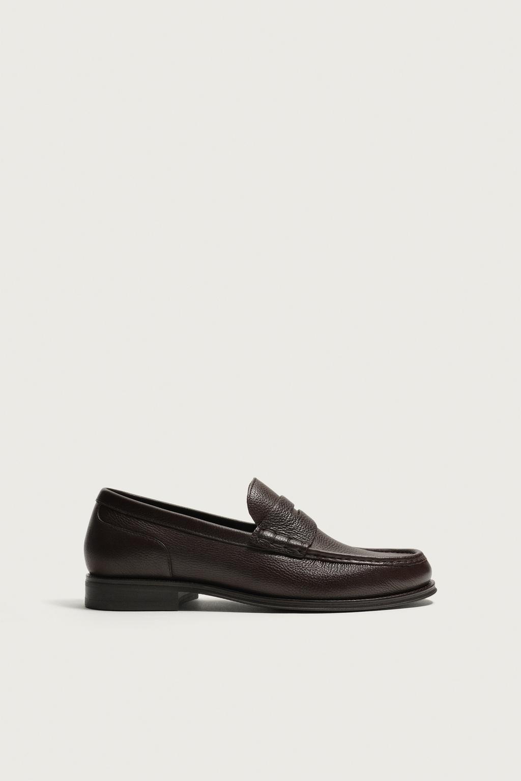 Leather Penny Loafers — Men's