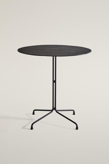 OUTDOOR WROUGHT IRON TABLE — Black 2
