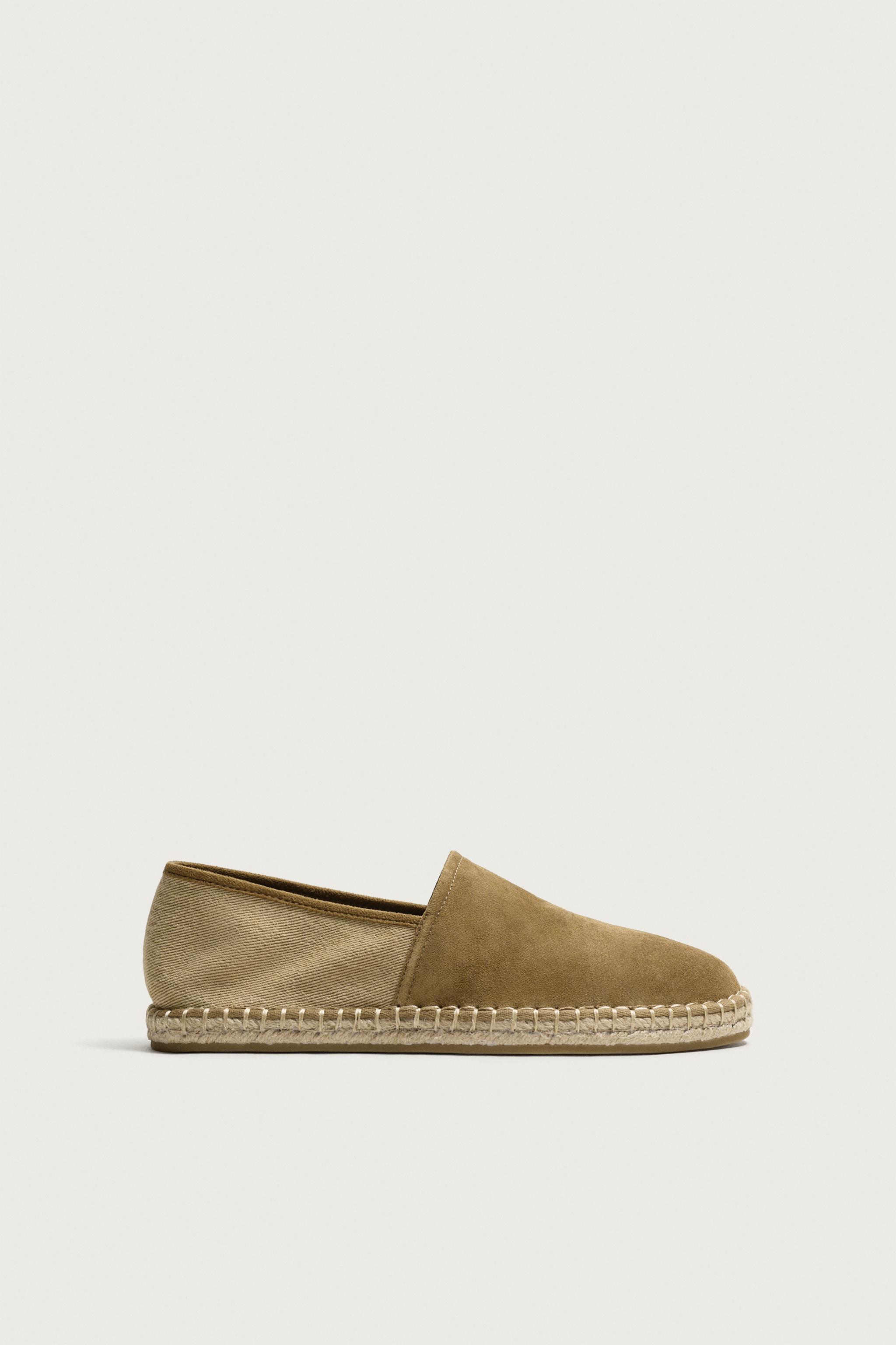 Zara Kombine Deri Espadril görsel 4