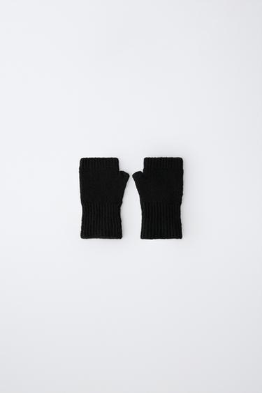 PLAIN MITTEN GLOVES — Black 1