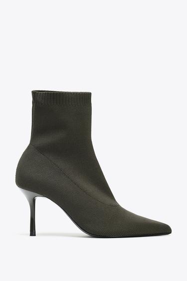 FABRIC ANKLE BOOT - Grey by Zara