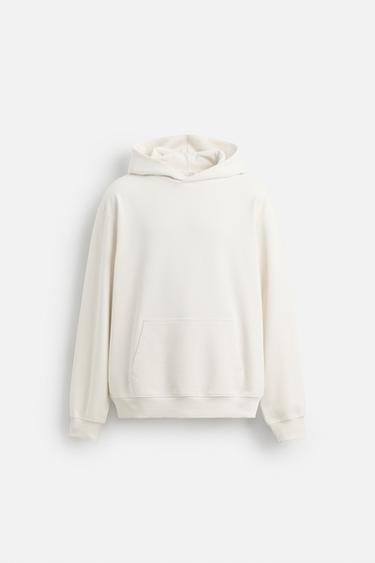 BASIC HOODIE - Oyster-white by Zara