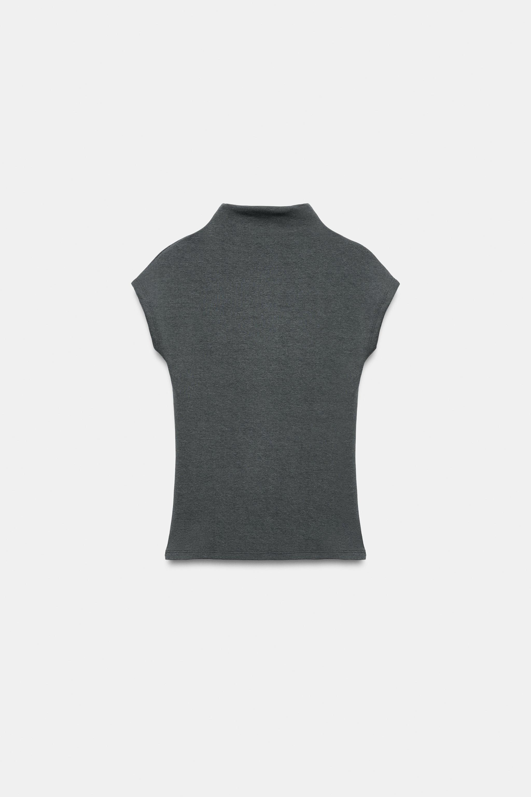 Zara Liyosel Dik Yaka Top görsel 7