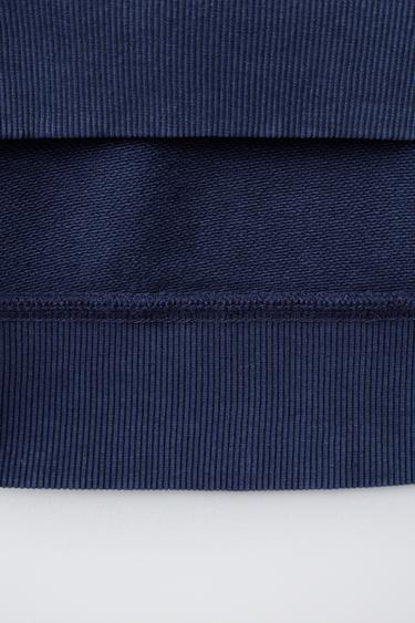 SWEAT TEINT EN PIÈCE ÉTIQUETTE - Bleu de Zara - Image 3