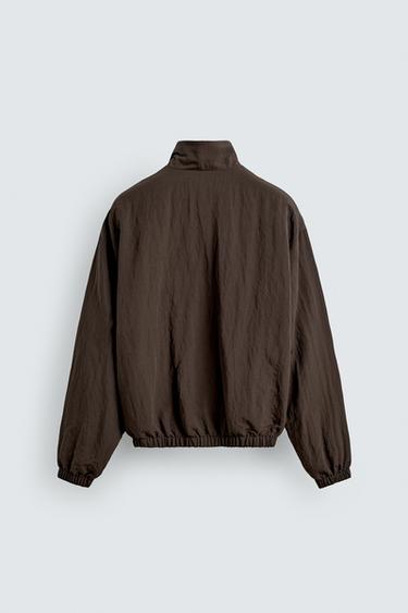 REVERSIBLE FLUID BOMBER JACKET - Brown by Zara