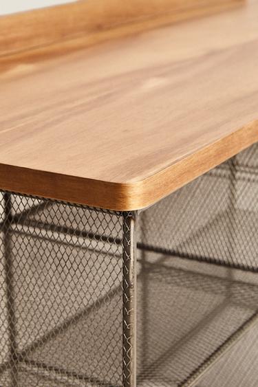 BANQUETTE EN MÉTAL ET BOIS - Gris foncé de Zara - Image 2