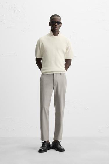 TEXTURED COMFORT TROUSERS - Beige by Zara