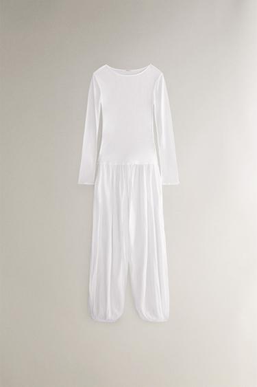 COTTON TROUSERS - White by Zara - Image 5