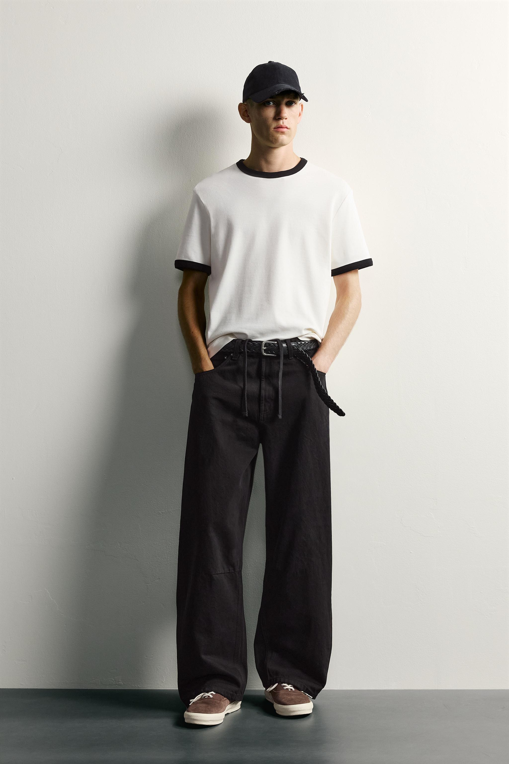 DRAWSTRING BARREL FIT PANTS