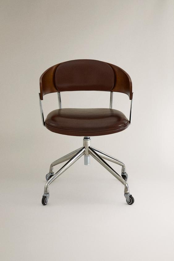 Zara OFFICE CHAIR WITH WHEELS - Black - Image 0