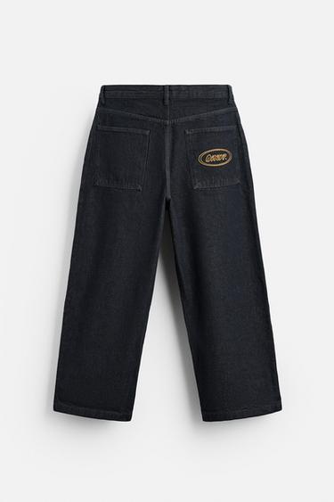 JEAN RELAXED WIDE LEG BRODÉ - Bleu de Zara - Image 6