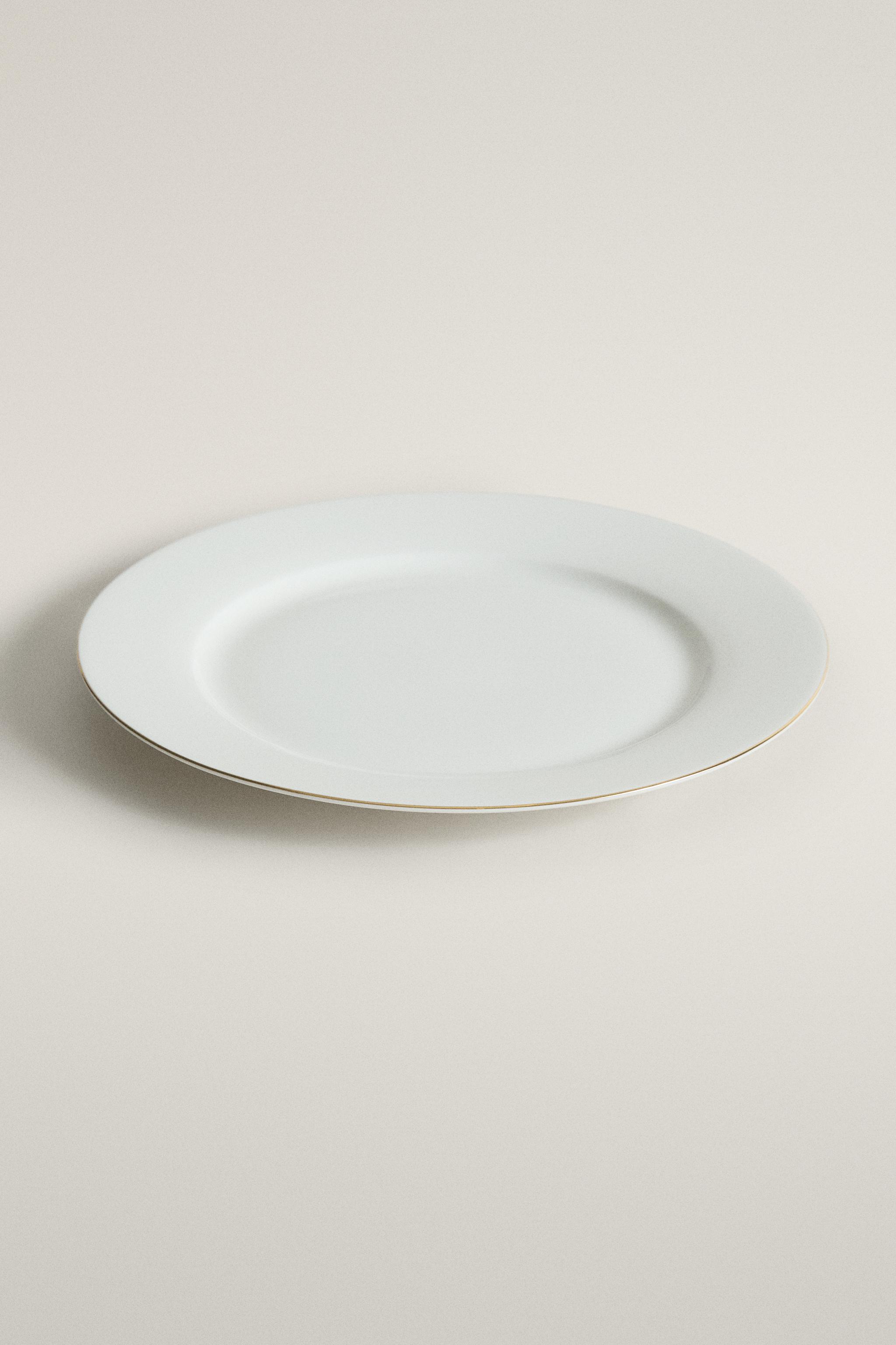 ASSIETTE PLATE PORCELAINE BONE CHINA BORD