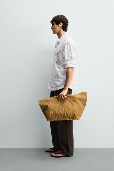 CHEMISE POLO LIN/COTON - Blanc de Zara - Image 3