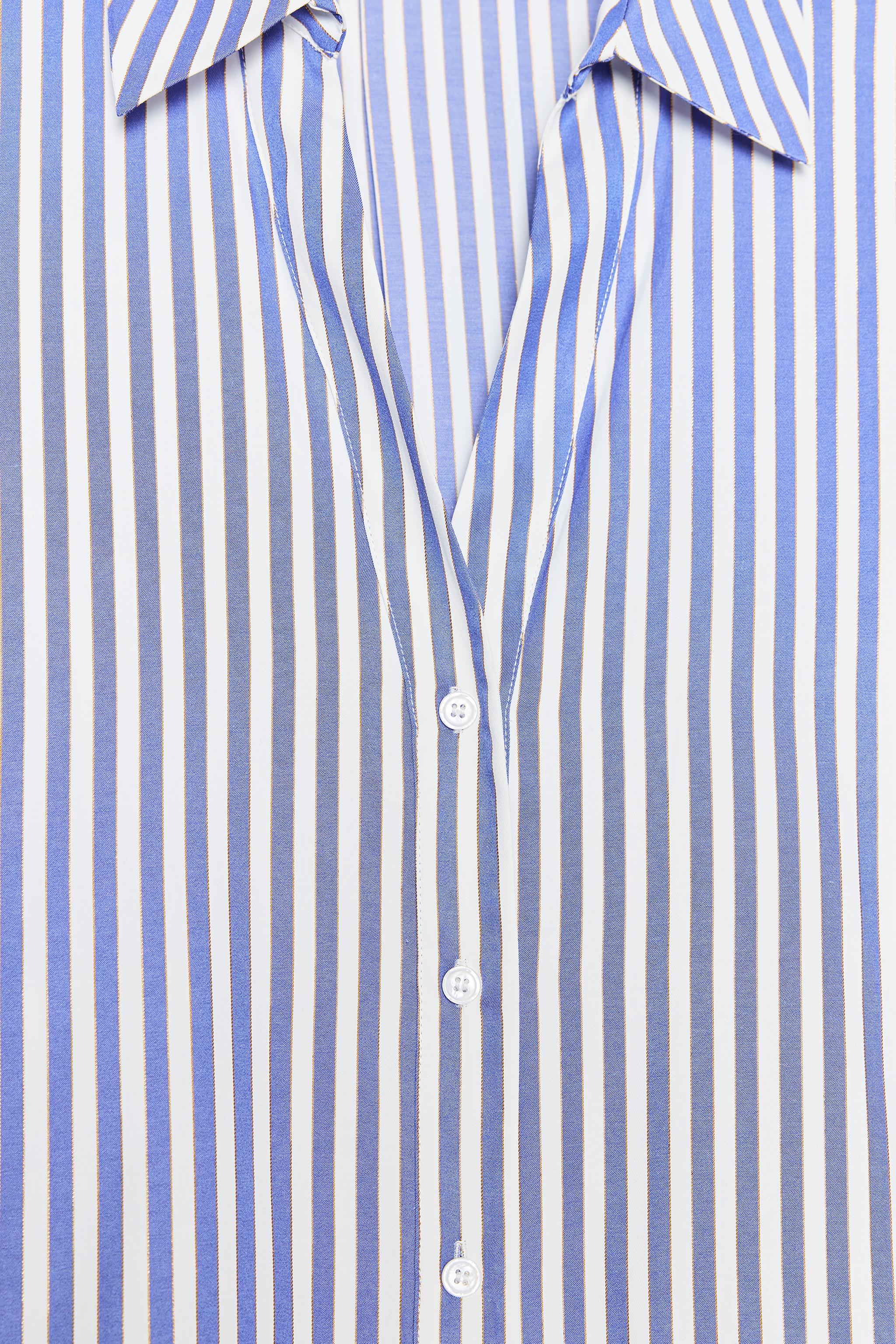 STRIPED POPLIN SHIRT WITH WIDE SLEEVES