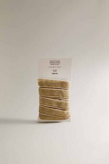 RUBAN CADEAUX NOËL VELOURS - Vert de Zara - Image 0