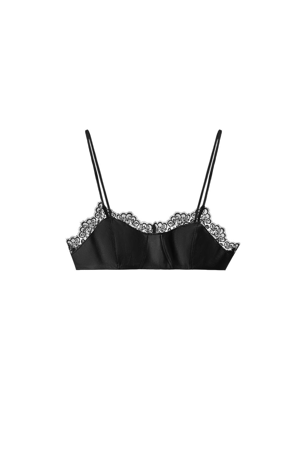100% LEATHER LACE BRA - image 3