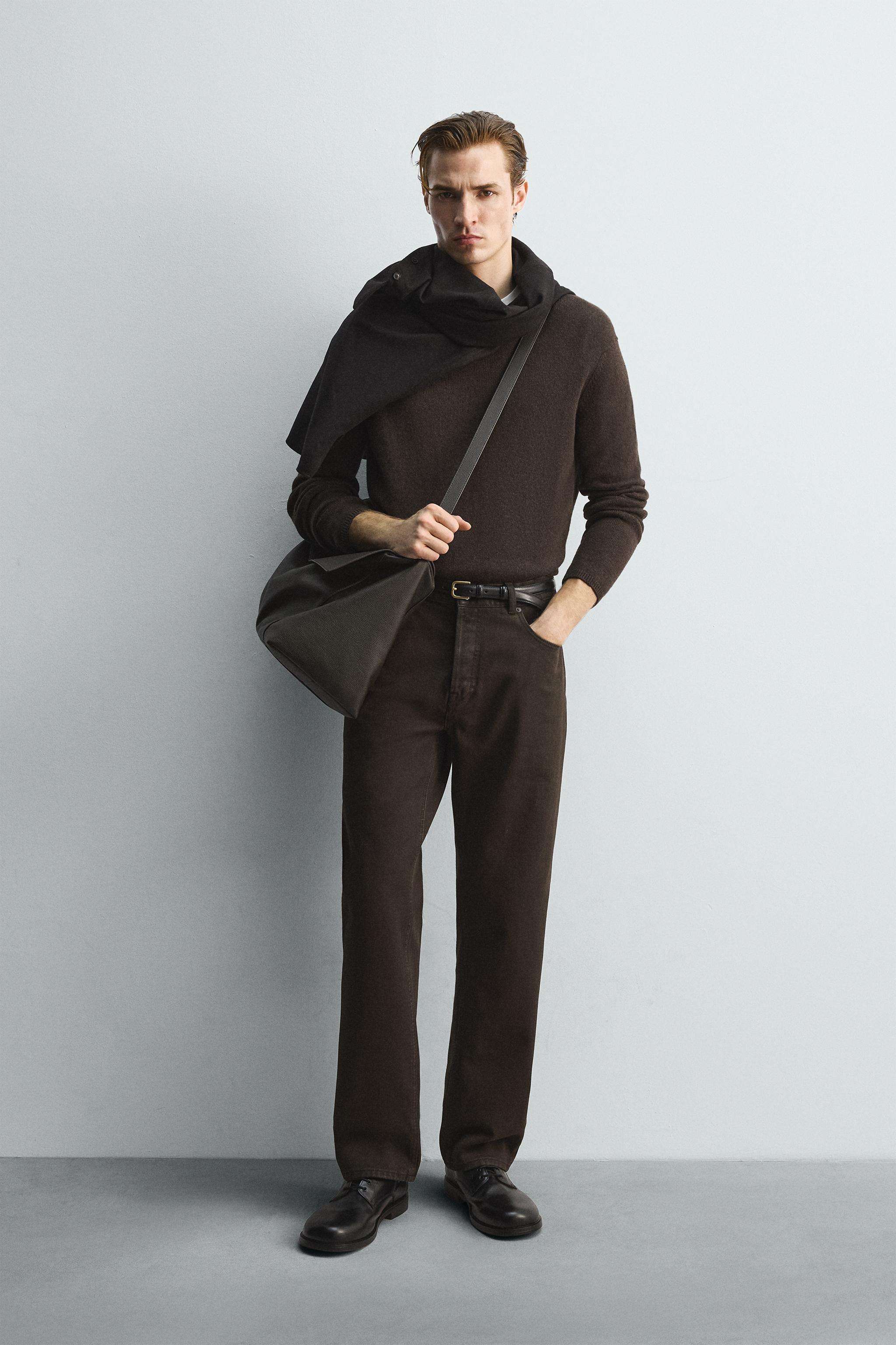 WAXED FINISH STRAIGHT FIT JEANS