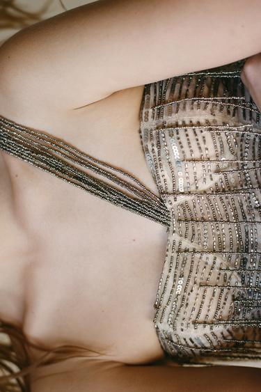 SERRE-TAILLE FANTAISIE PAILLETTES LIMITED EDITION - Argent de Zara - Image 1