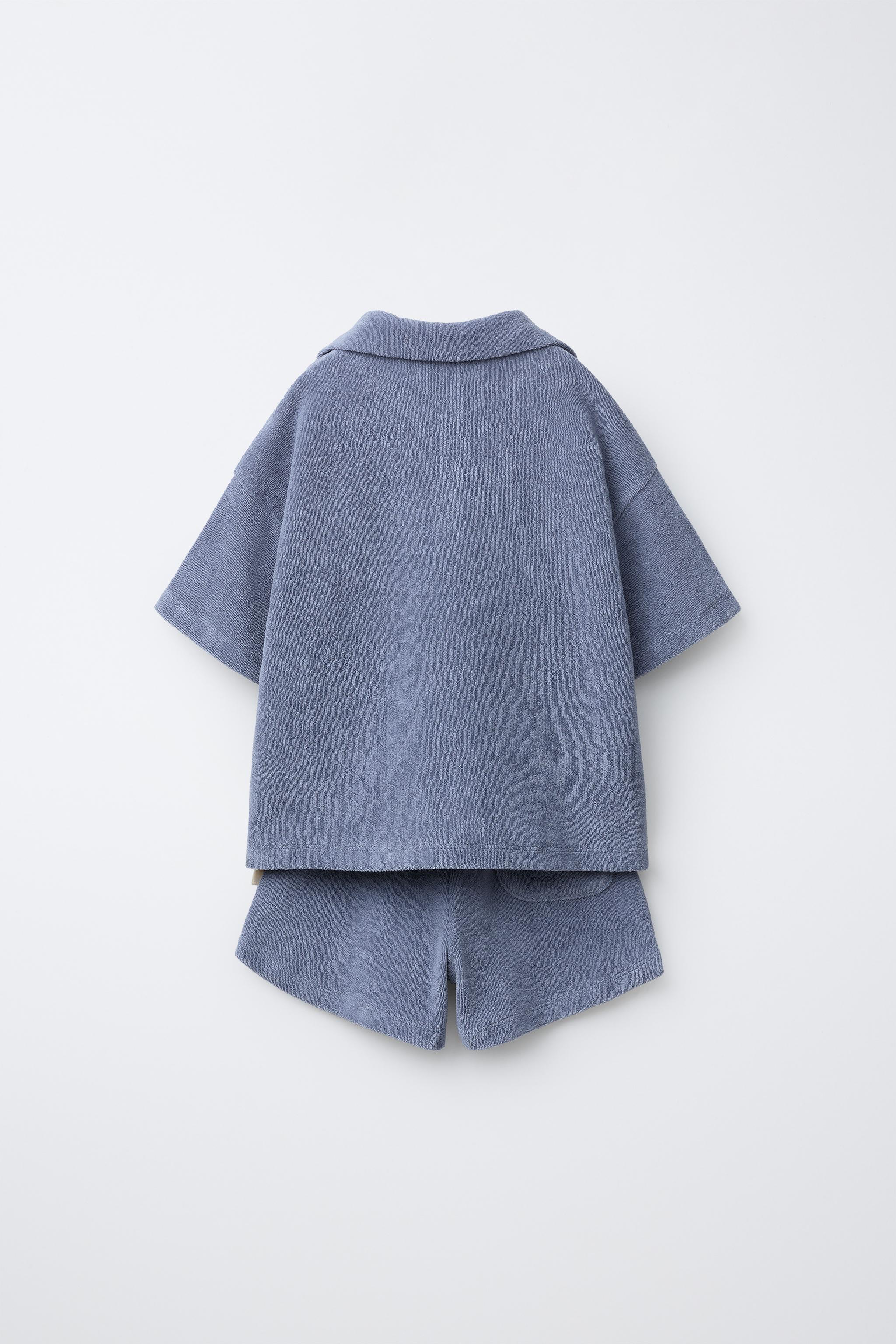 ENSEMBLE DE JOGGING POLO ET BERMUDA EFFET ÉPONGE