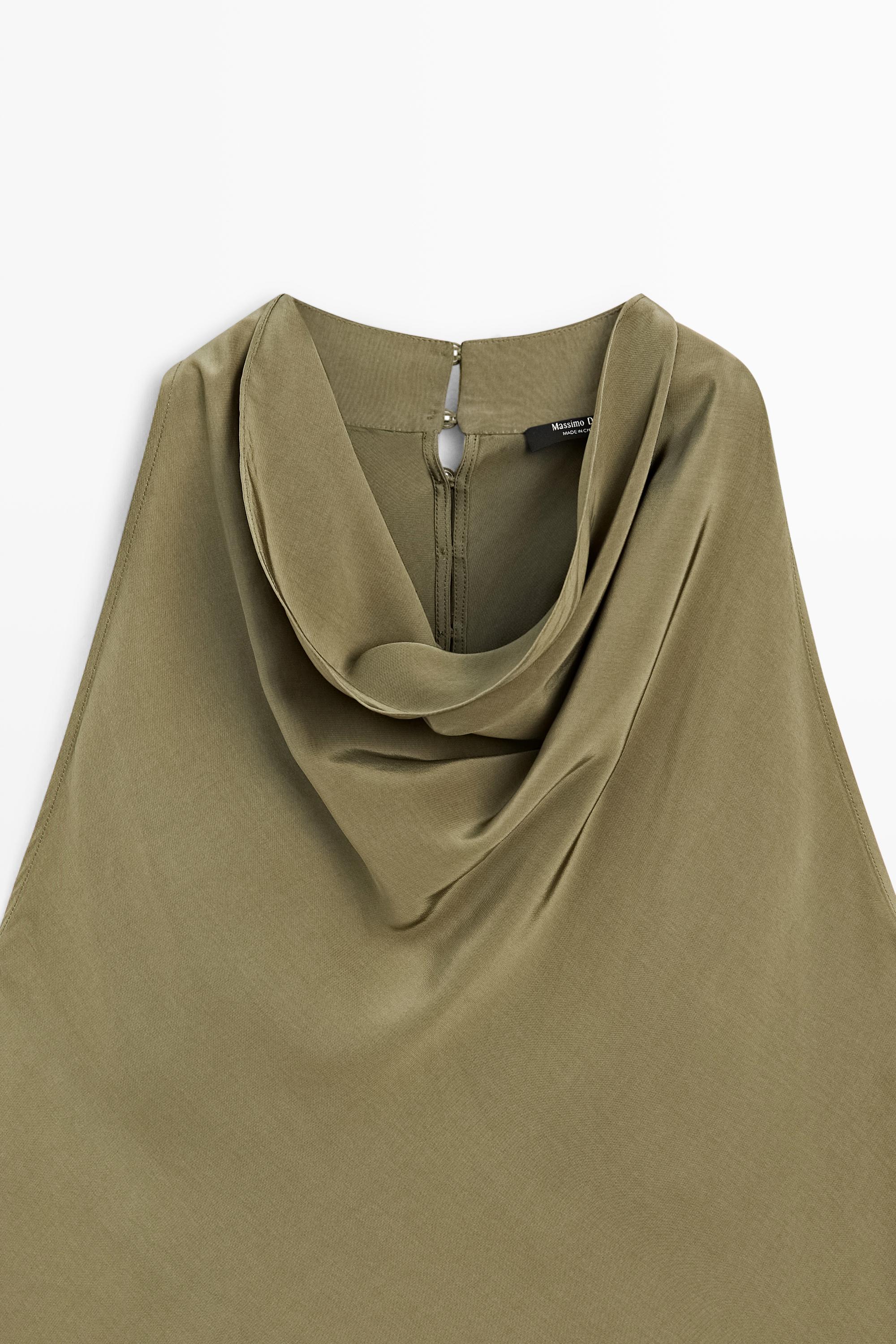 Draped halter top
