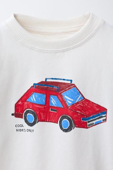 T-SHIRT IMPRIMÉ VÉHICULE - Écru de Zara - Image 2