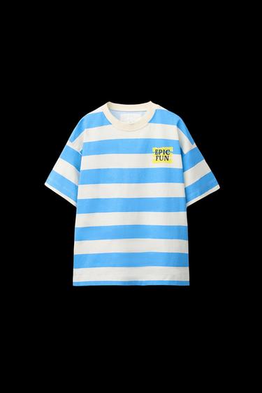 Zara STRIPED PRINT T-SHIRT - Multicolored - Image 0
