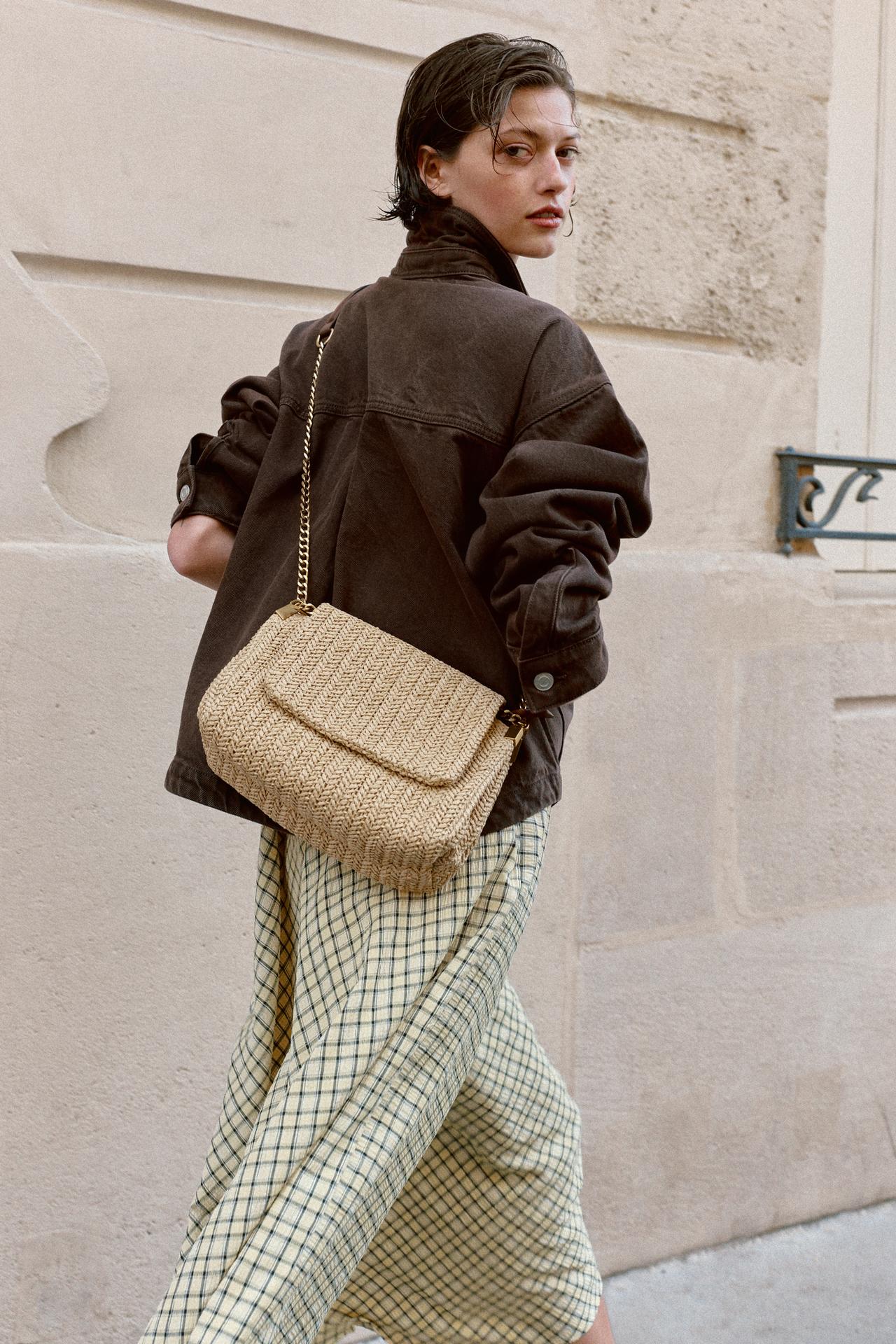 ZARA METALLIC CHAIN CROSSBODY BAG