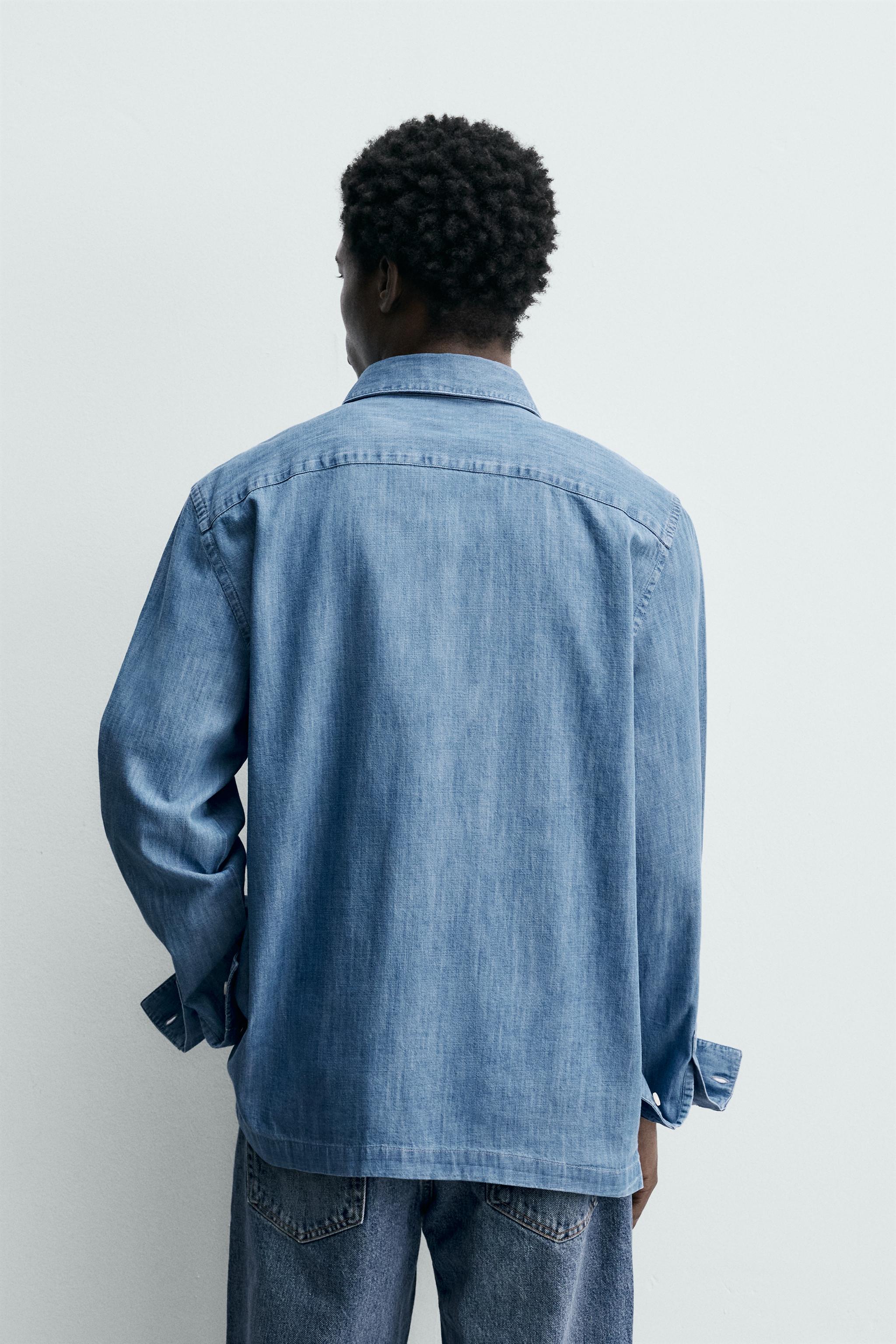 CHEMISE EN DENIM À POCHES