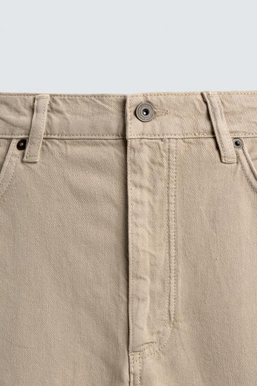 COTTON-HEMP LIGHTWEIGHT JEANS - Beige marl by Zara - Image 8