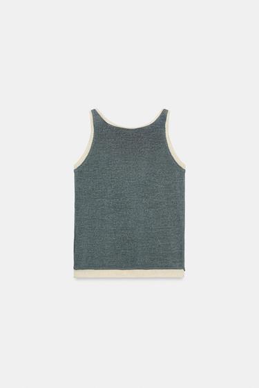 COMBINATION KNIT TOP - Blue by Zara - Image 4
