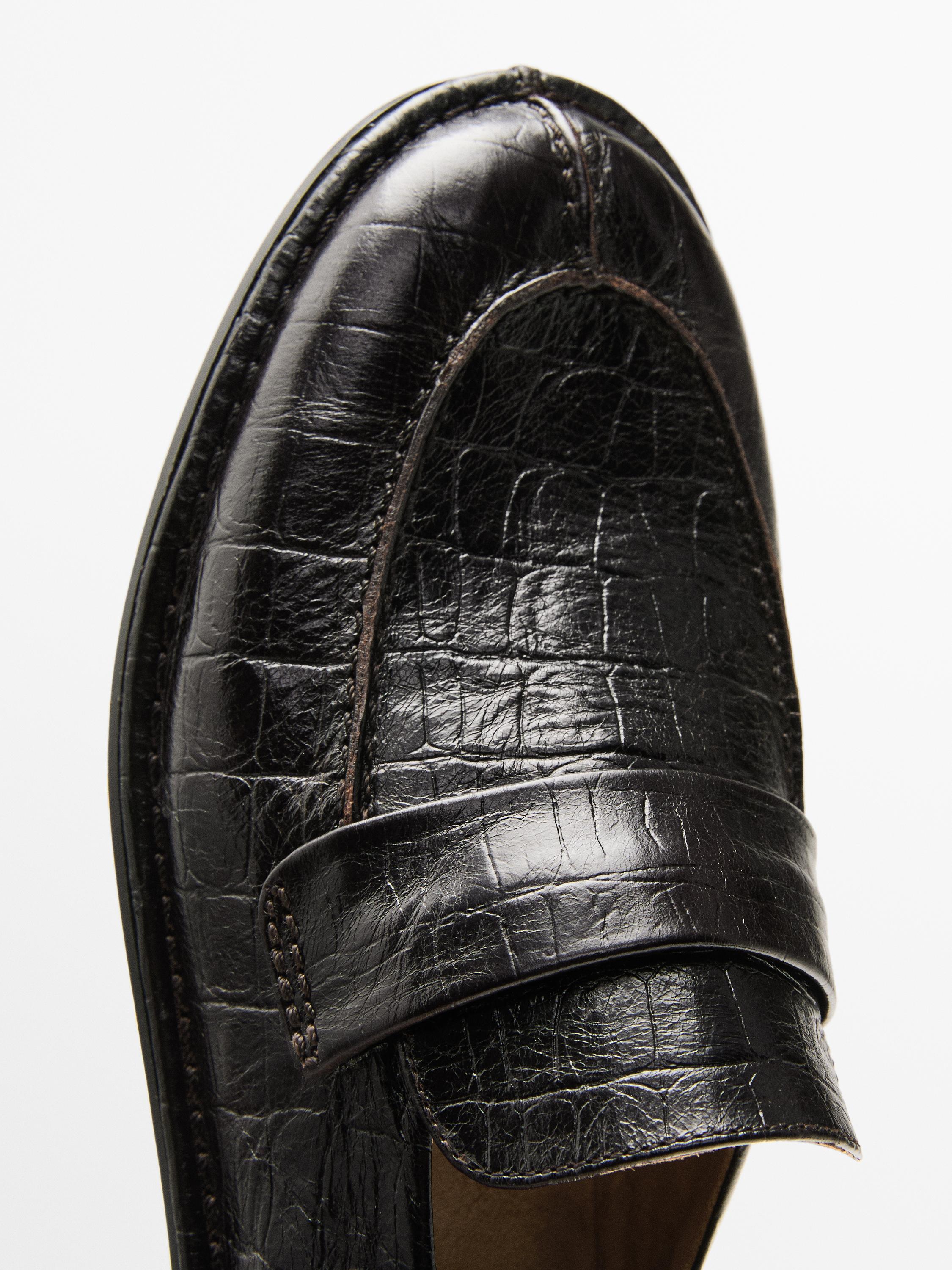 Mocassins effet croco