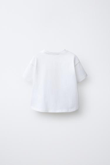 CROCHET PATCH T-SHIRT - White by Zara - Image 1