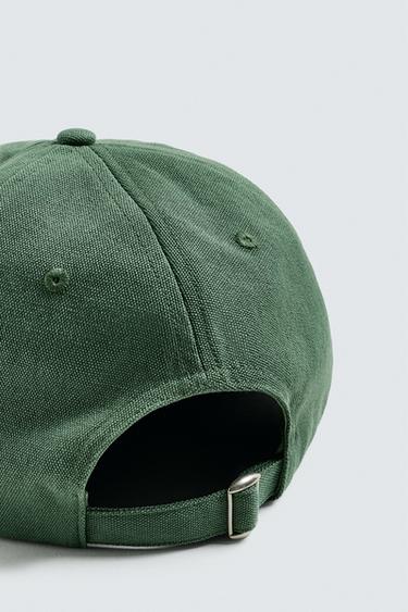 WASHED CAP WITH COMBINED PRINT - Green by Zara - Image 7