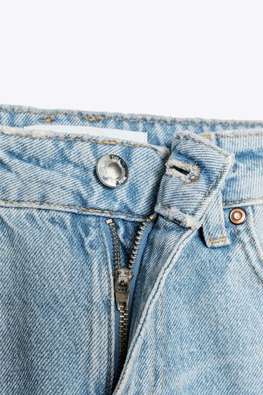 JEAN Z1975 WIDE LEG TAILLE NORMALE CONTRASTE - Bleu clair de Zara - Image 8